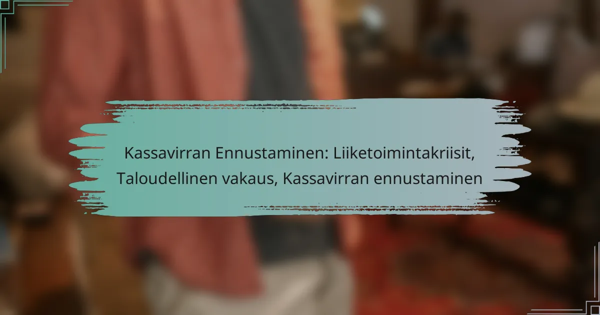 Kassavirran Ennustaminen: Liiketoimintakriisit, Taloudellinen vakaus, Kassavirran ennustaminen