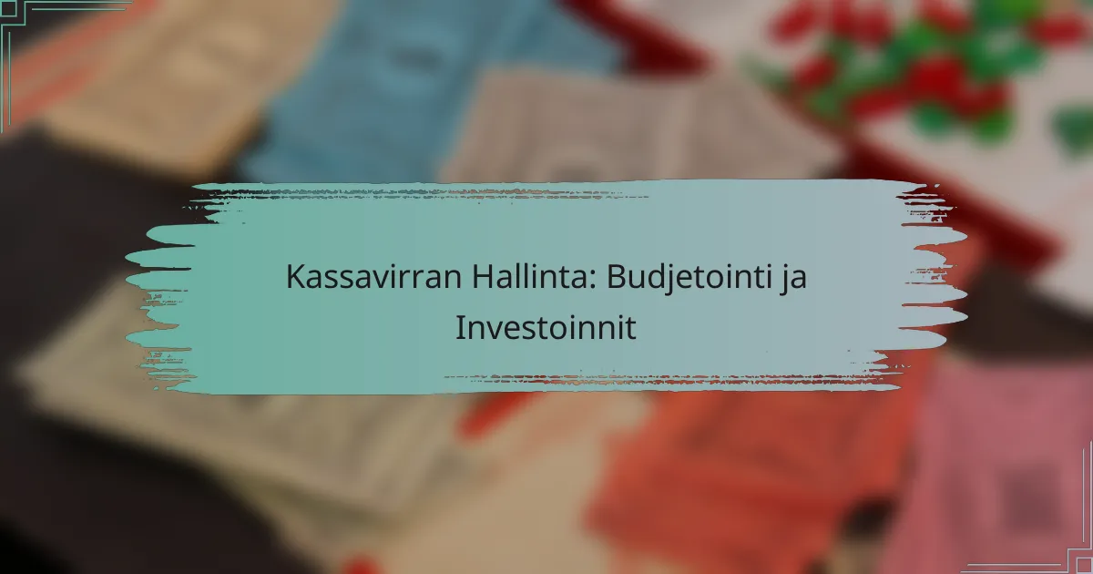 Kassavirran Hallinta: Budjetointi ja Investoinnit
