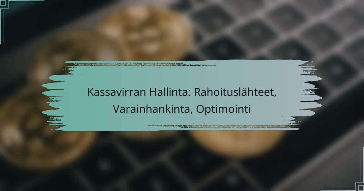 Kassavirran Hallinta: Rahoituslähteet, Varainhankinta, Optimointi